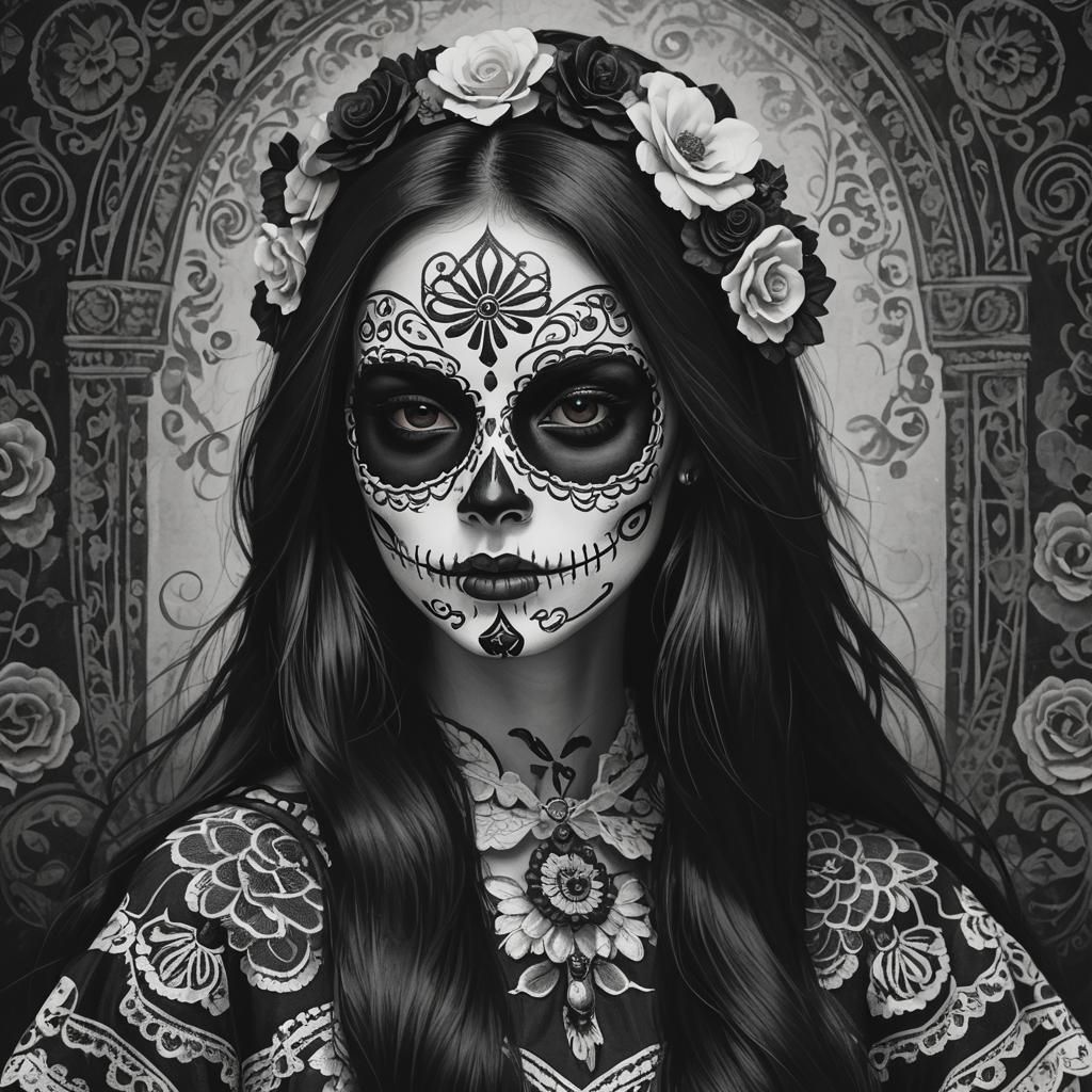 Catrina Portrait: Latin American Concept Art
