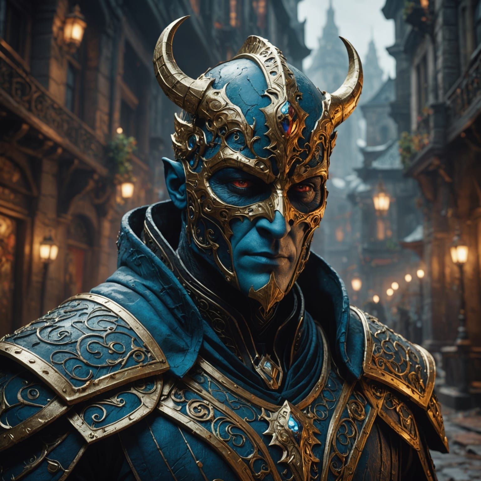 The Mask Character with Money, Digital Art