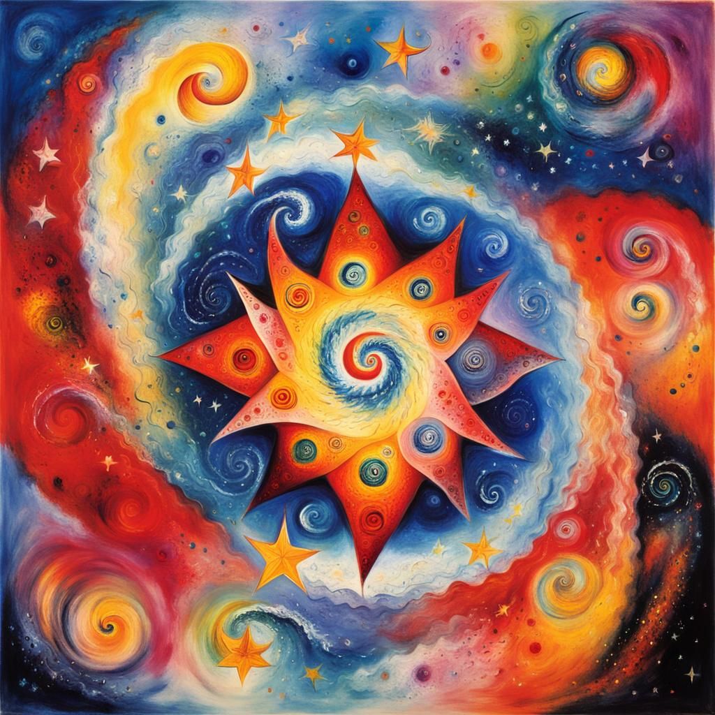 Chagall-esque Maelstrom of Flowing Stars