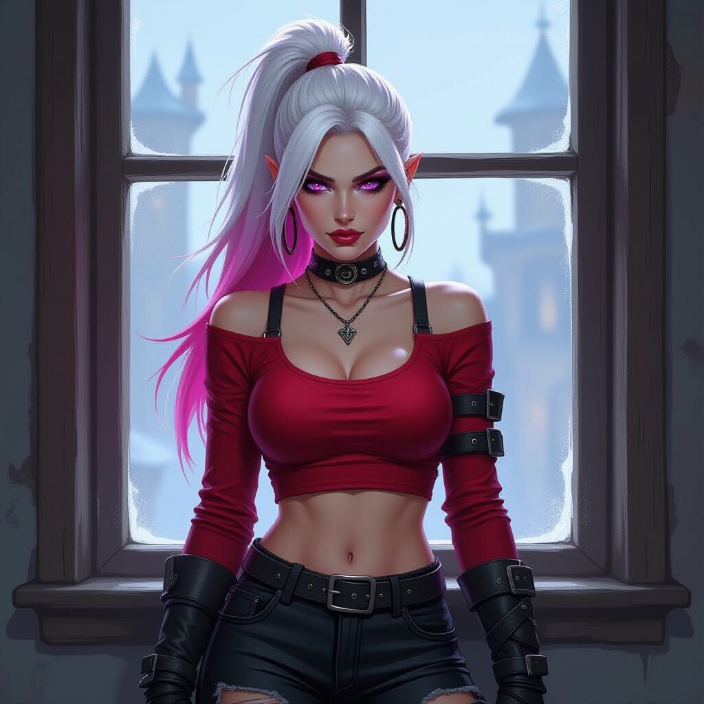 Medieval Woman in World of Warcraft Style