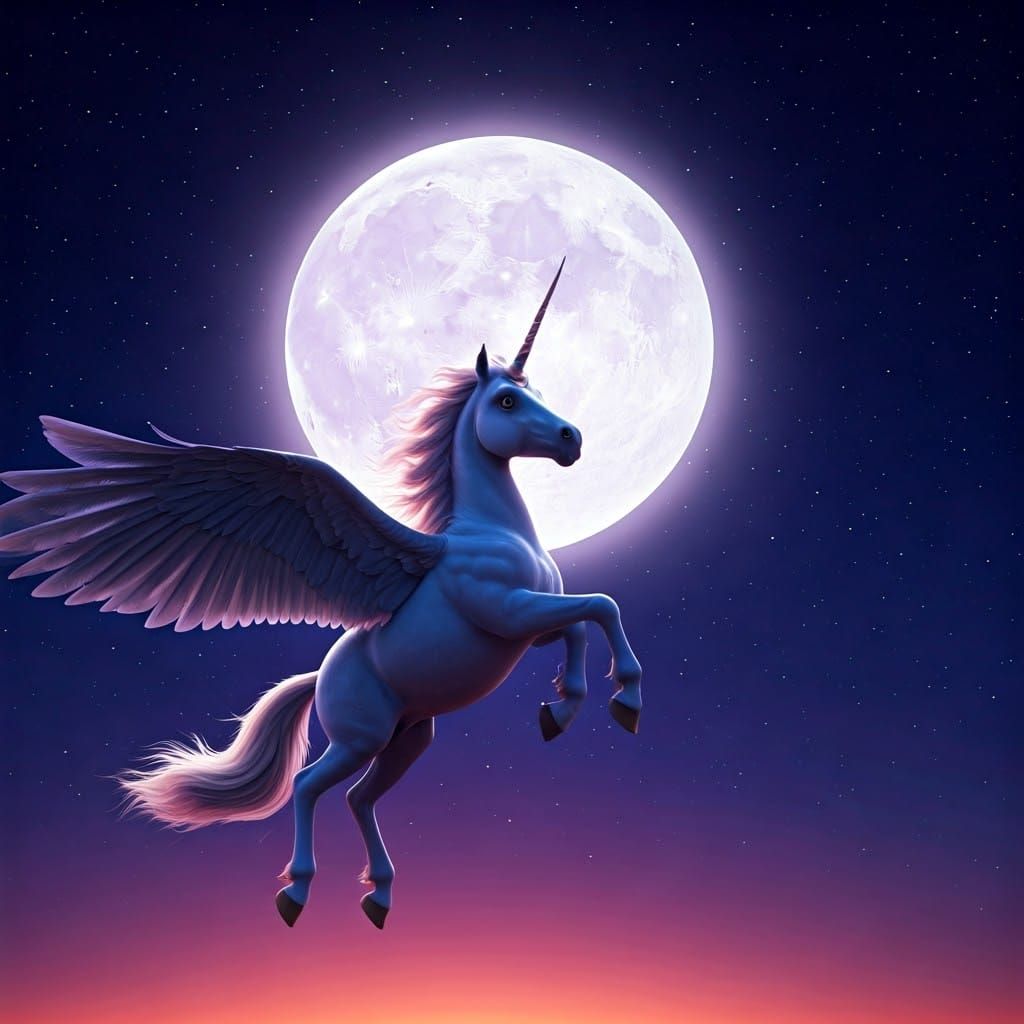 Mystical Creature Under the Celestial Glow