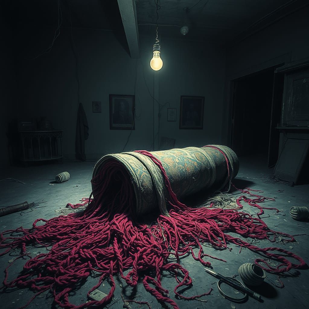 Mysterious Carpet of Purgatory in a Dark Loft