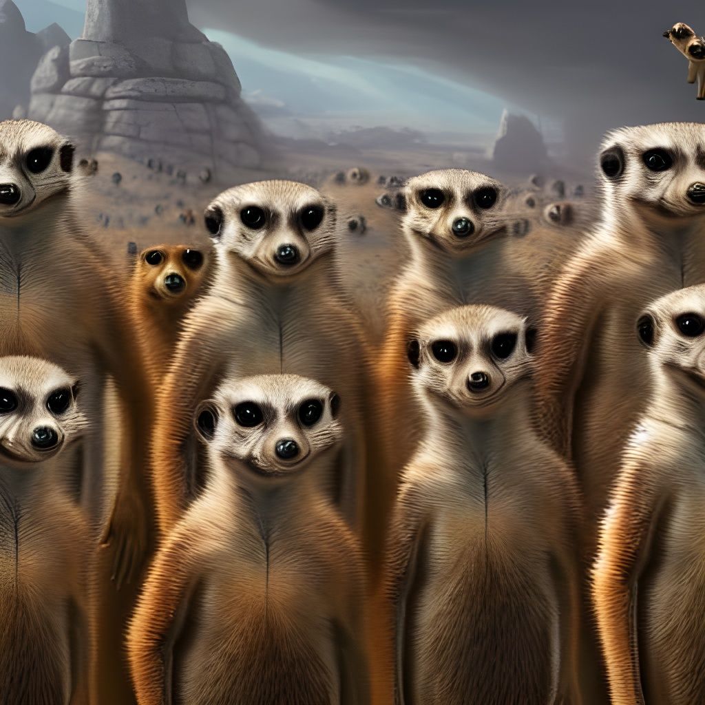 Meerkat Gathering in Fantasycore Style