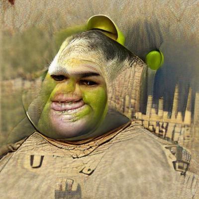 Humorous AI Rendition of Shrek