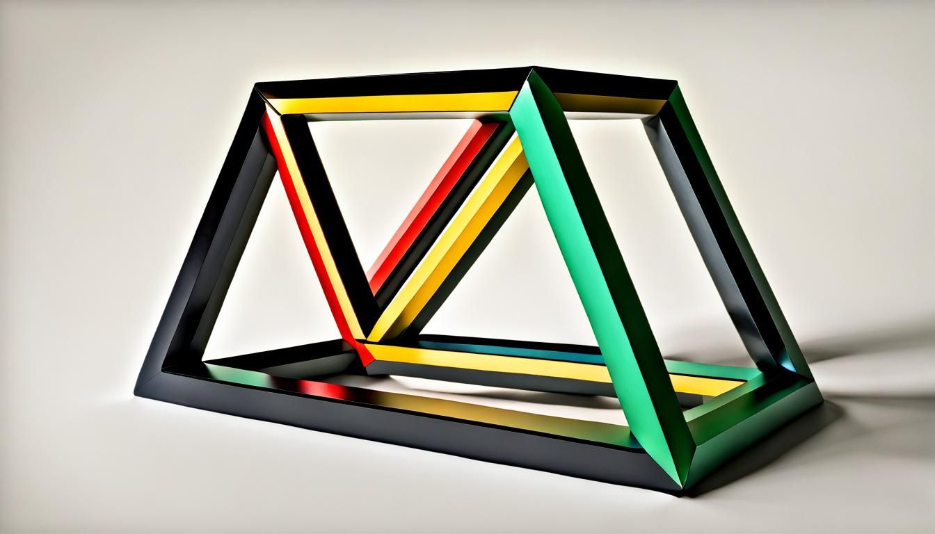 Impossible Penrose Triangle Optical Illusion