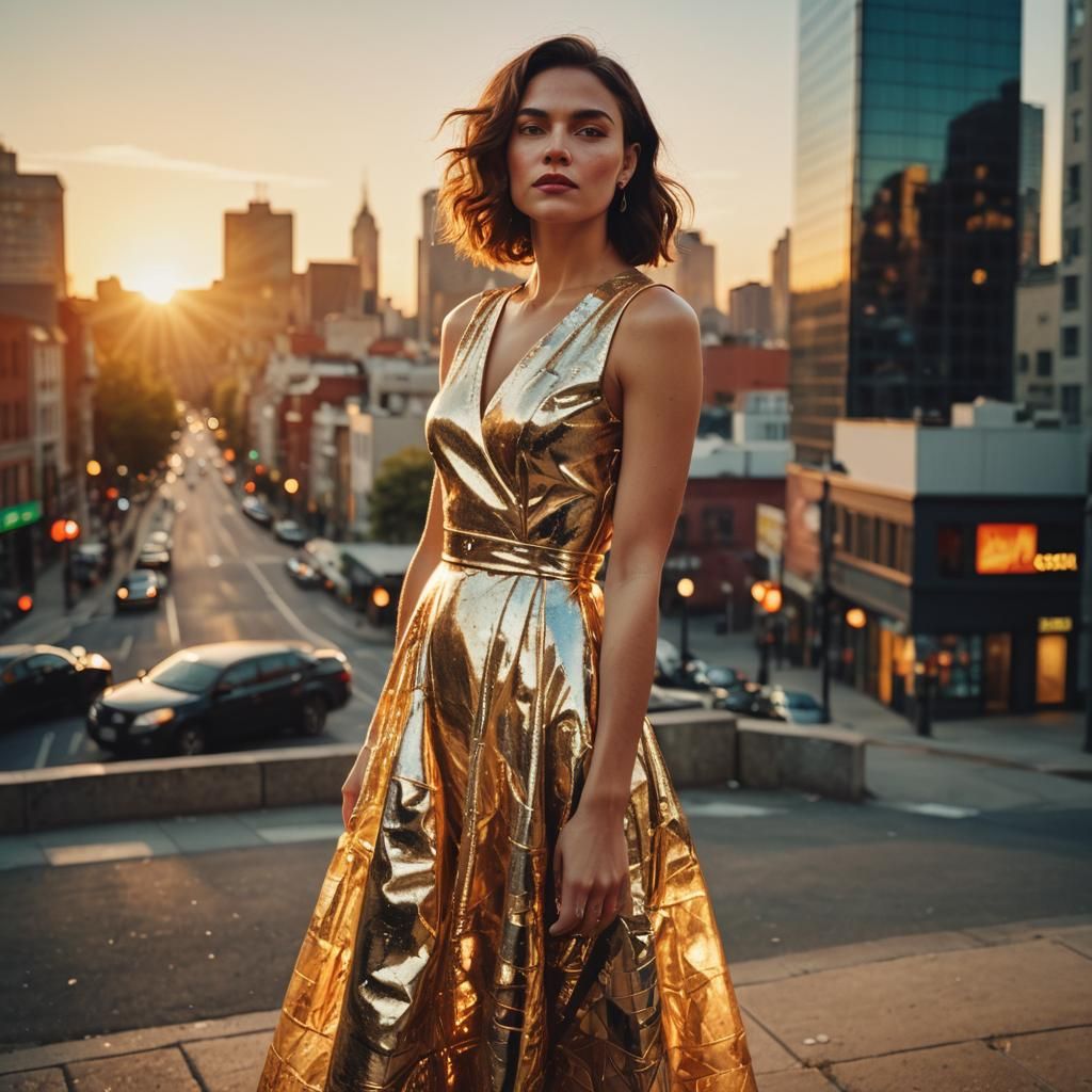 Woman with Playful Smirk in LaChapelle Style