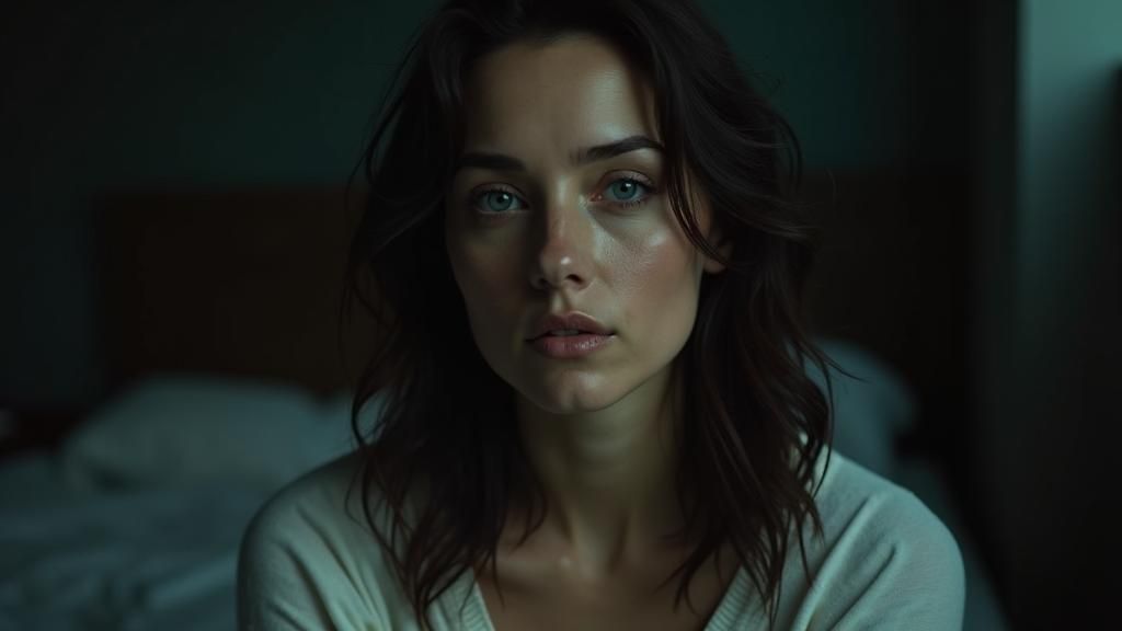 Cinematic Portrait of a Woman with Blue Eyes