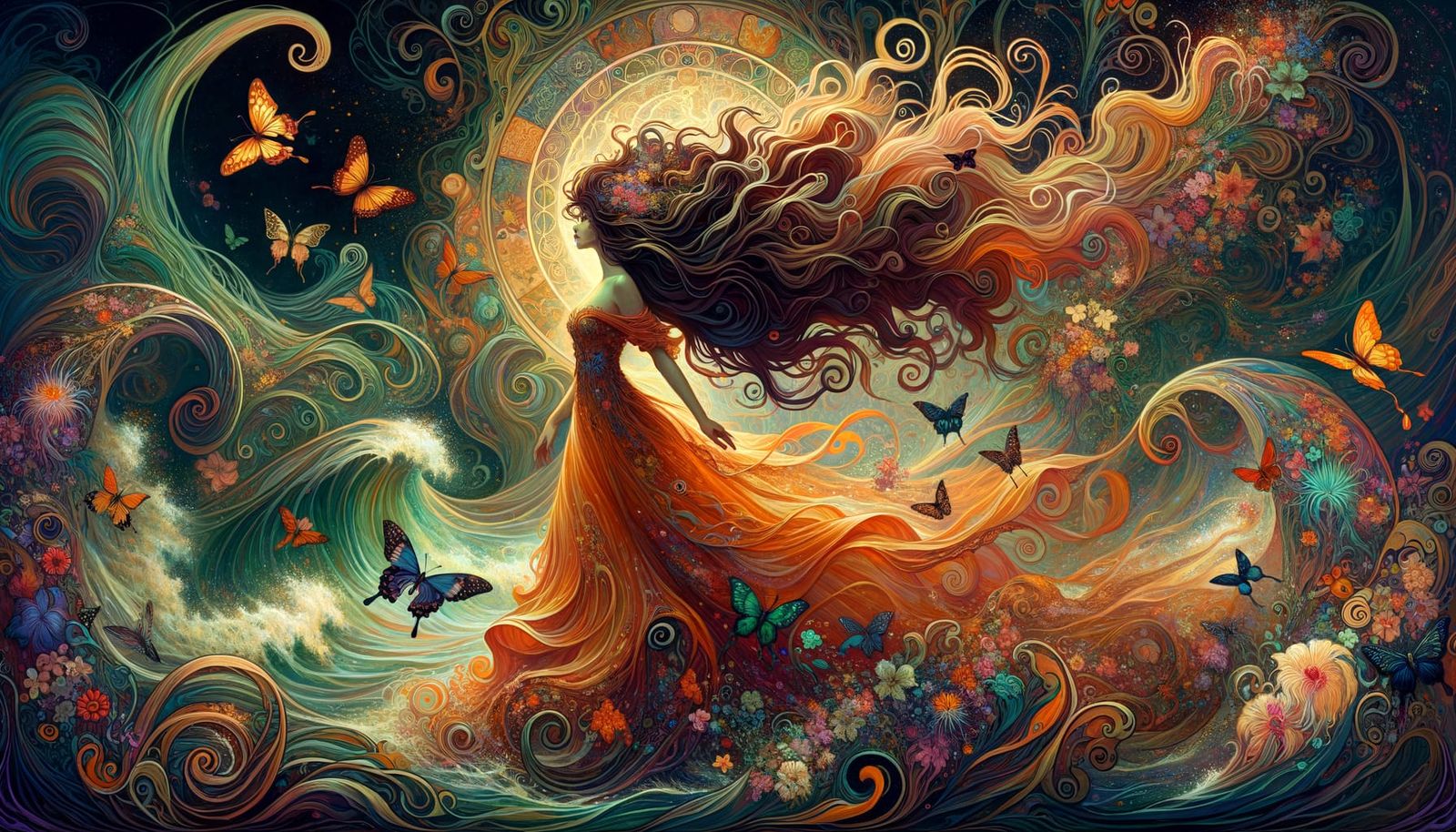 Ethereal South Asian Goddess Stirs Nature's Awakening