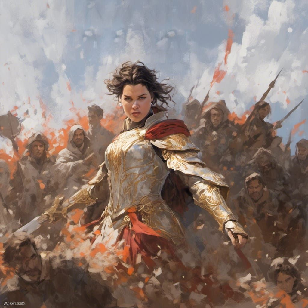 Fantasy Character Portrait in Art Nouveau Style