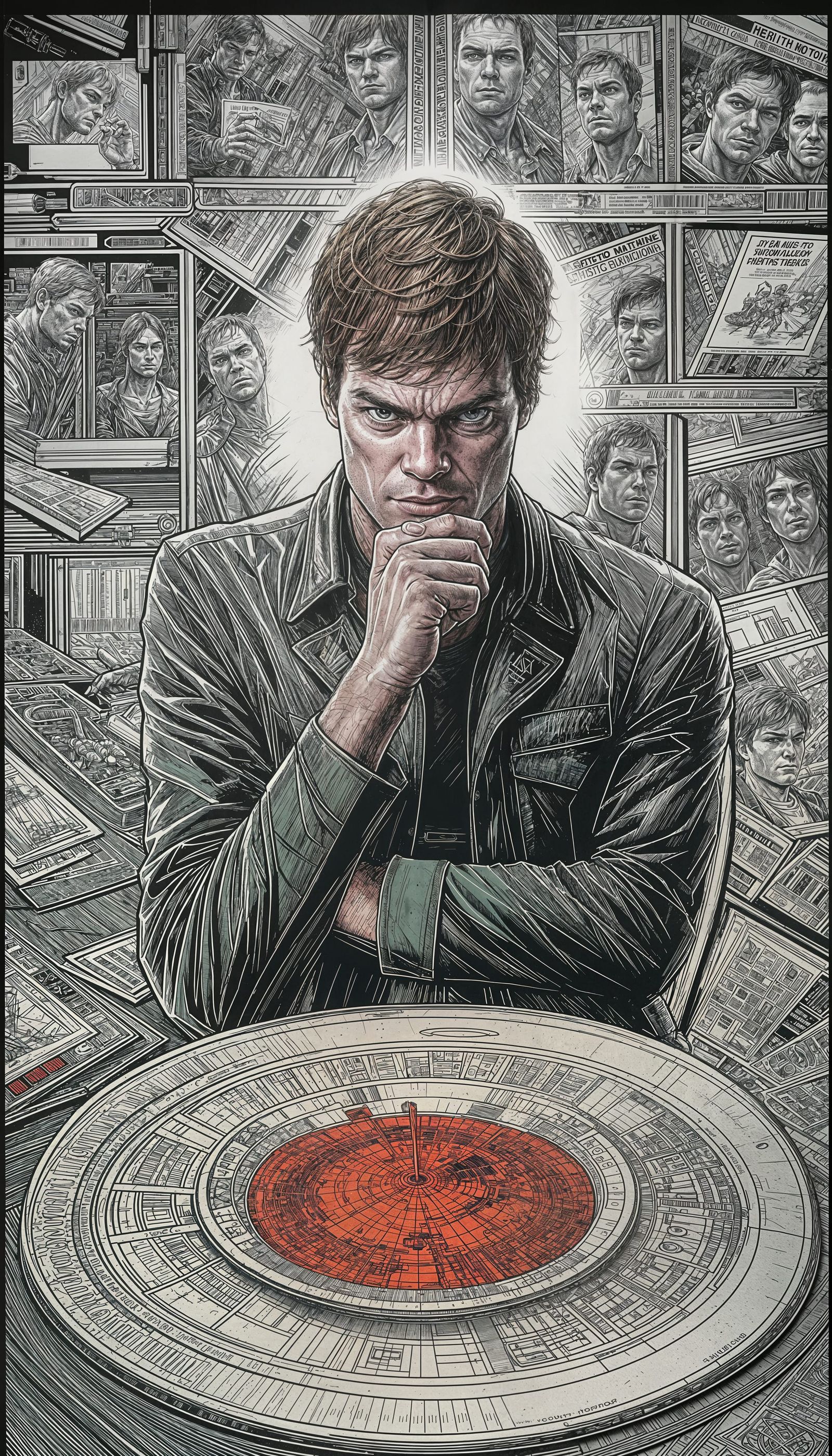 Dexter Morgan in Comic Book Style