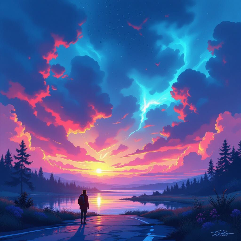 Dreamlike Scene in a Fantastical Style