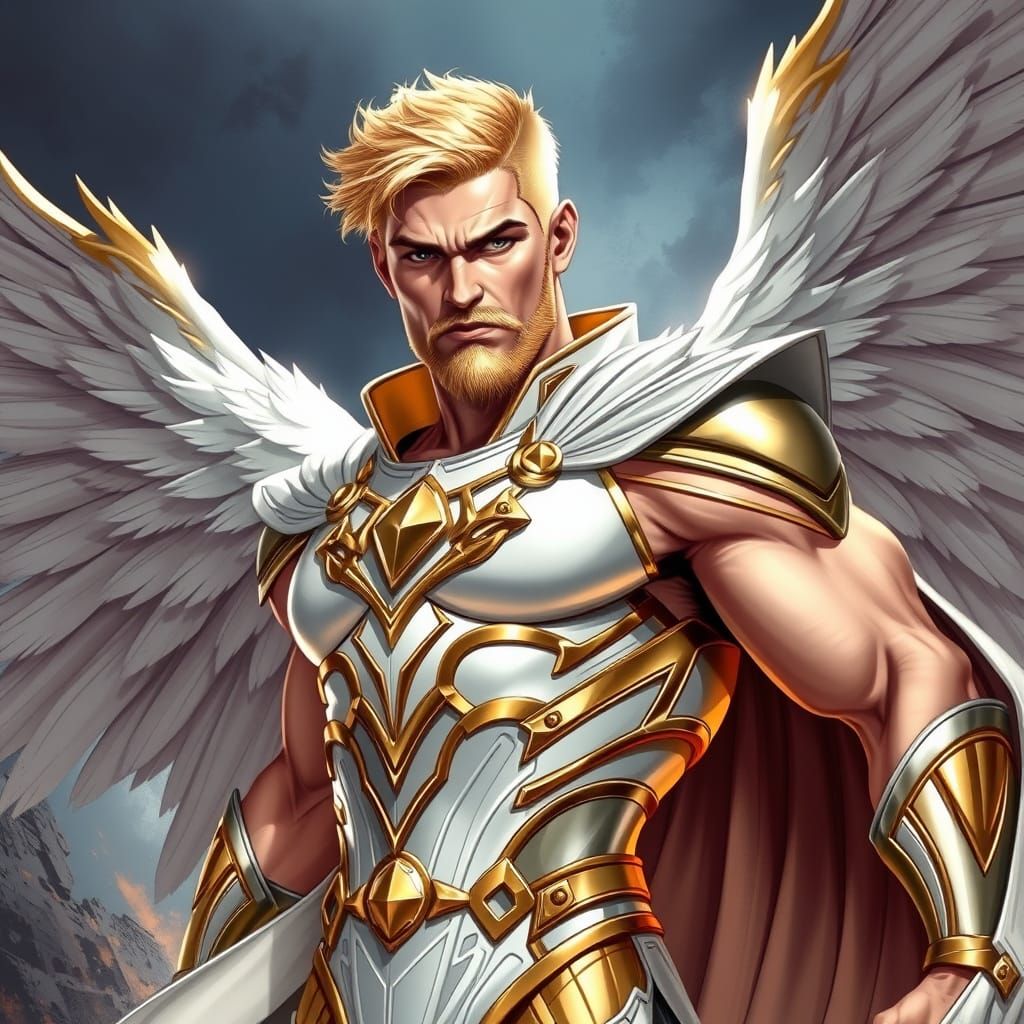 Marvelous Hero in Epic Comic Book Style