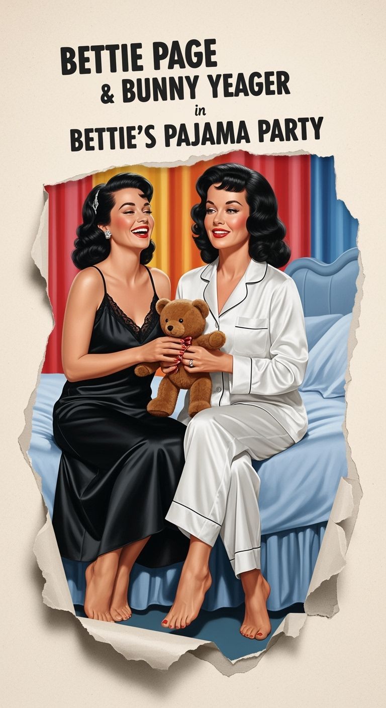 Bettie Page & Bunny Yeager: Vintage Movie Poster