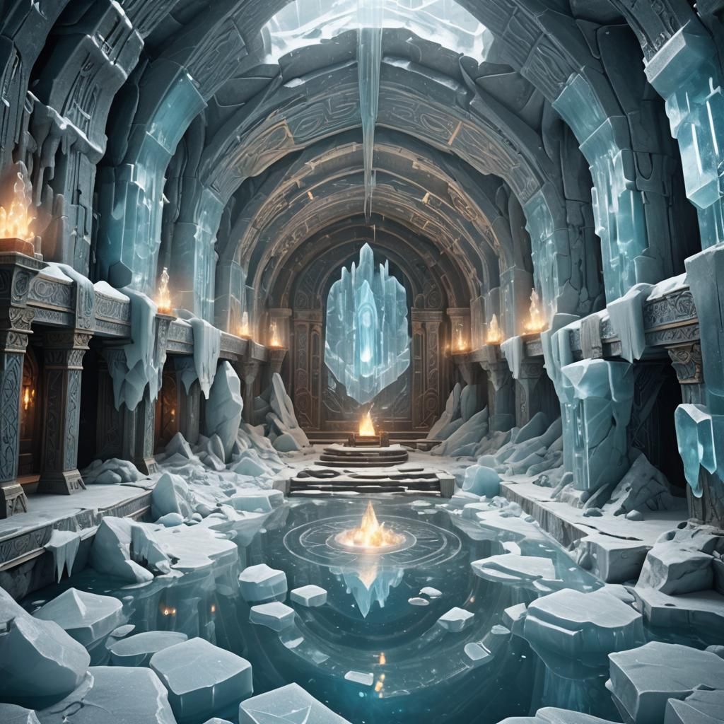 Glacial Sanctuary: An Underground Ice Kingdom