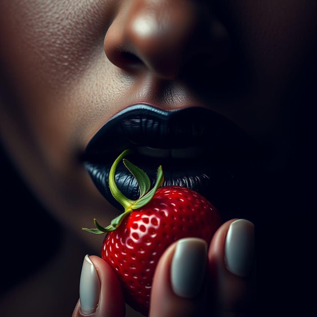 Mysterious, High-Contrast Portrait of a Woman's Face with a ...