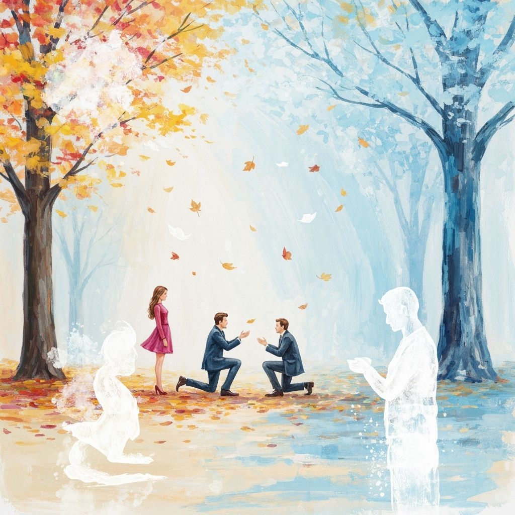 Autumn Proposal in Neo-Impressionist Watercolor Style