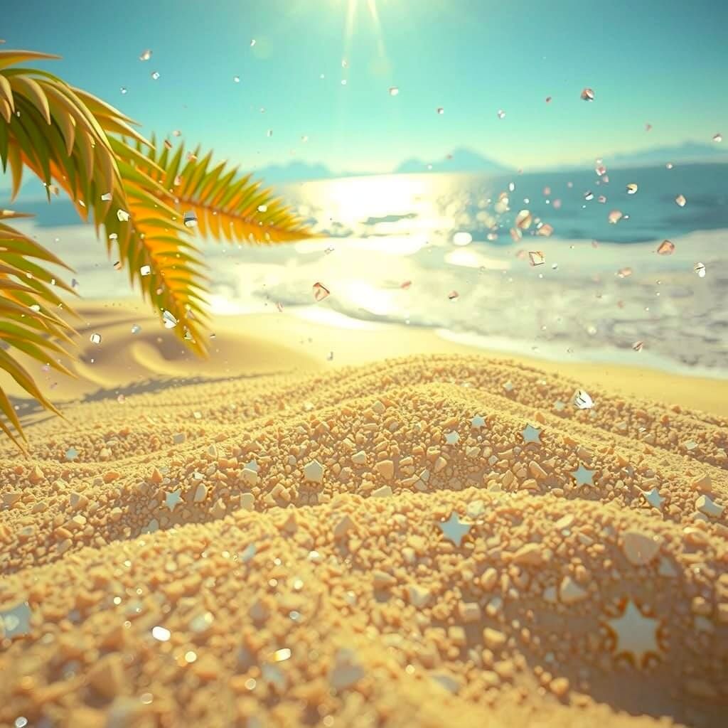 Hyperdetailed Sand Crystal Splash in Warm Colors