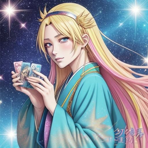 Anime Tarot Reader with Phoenix Headband