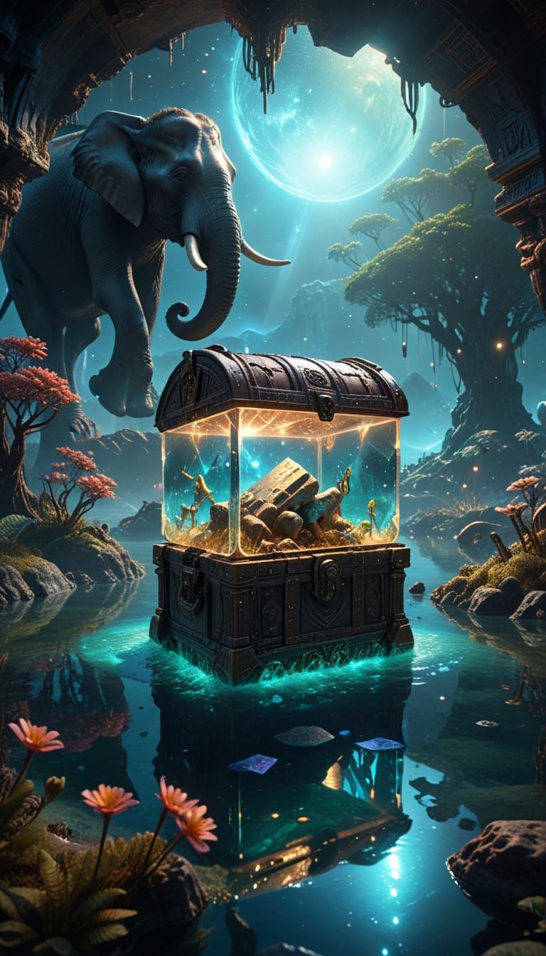 Ancient Treasure Chest on Alien Planet