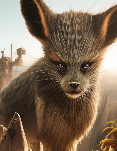 Alien Furry Animal on Exoplanet: Matte Painting