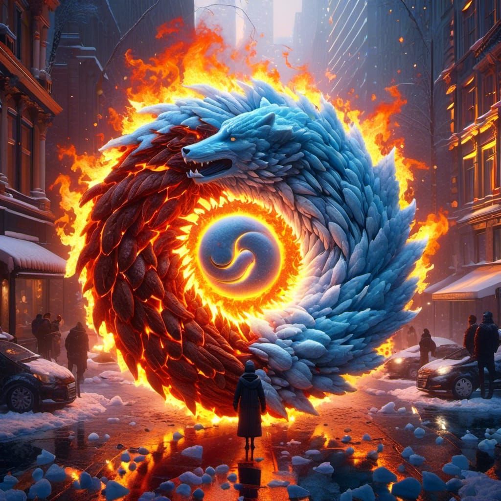 Yin Yang Wolves: Cosmic Ice and Fire