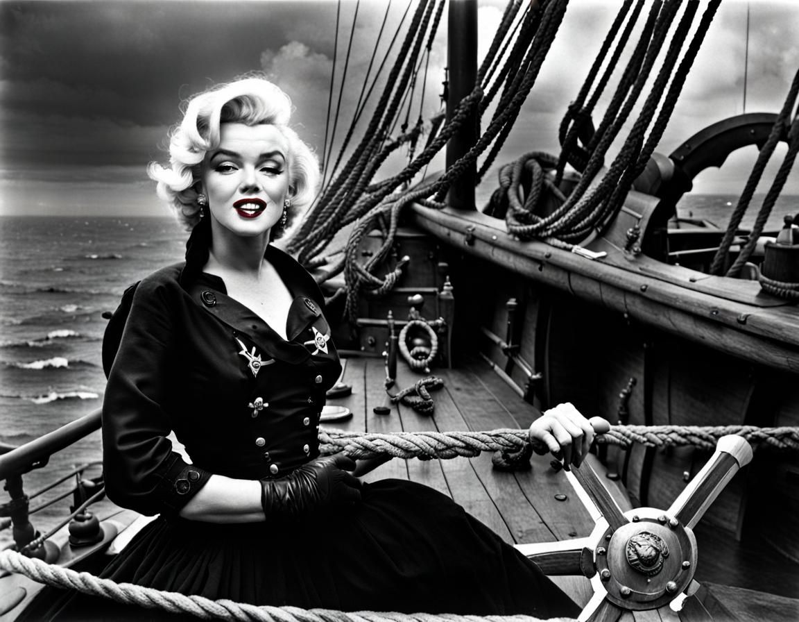 Marilyn Monroe as Pirate on Ship