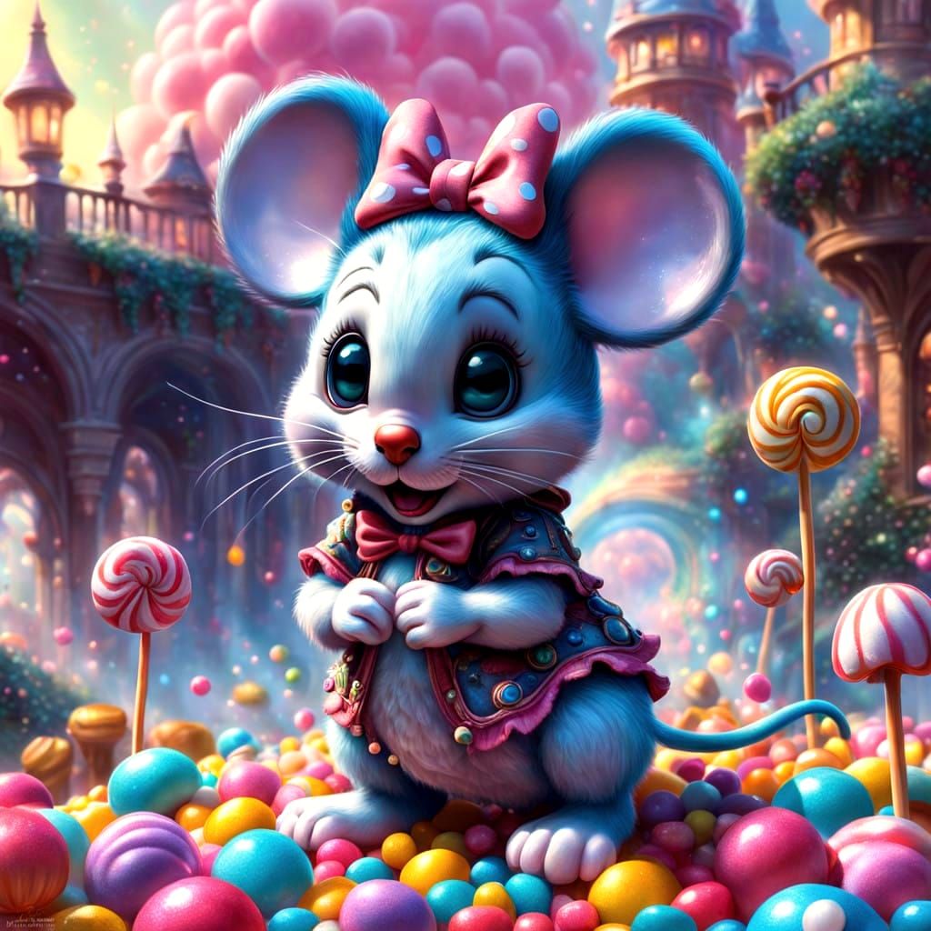 Whimsical Candy Wonderland in Hyperrealistic Style