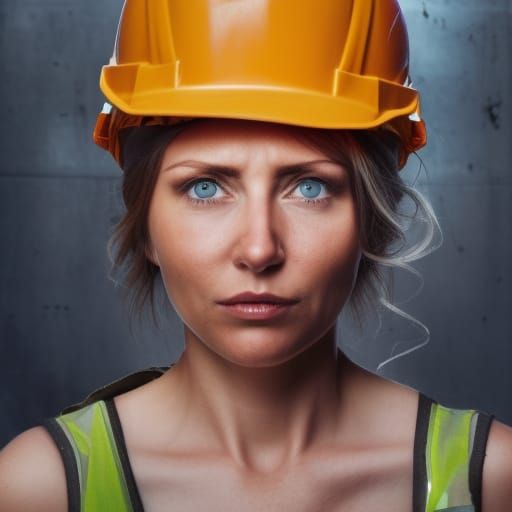 Hyperrealistic Portrait of a Sanitation Worker