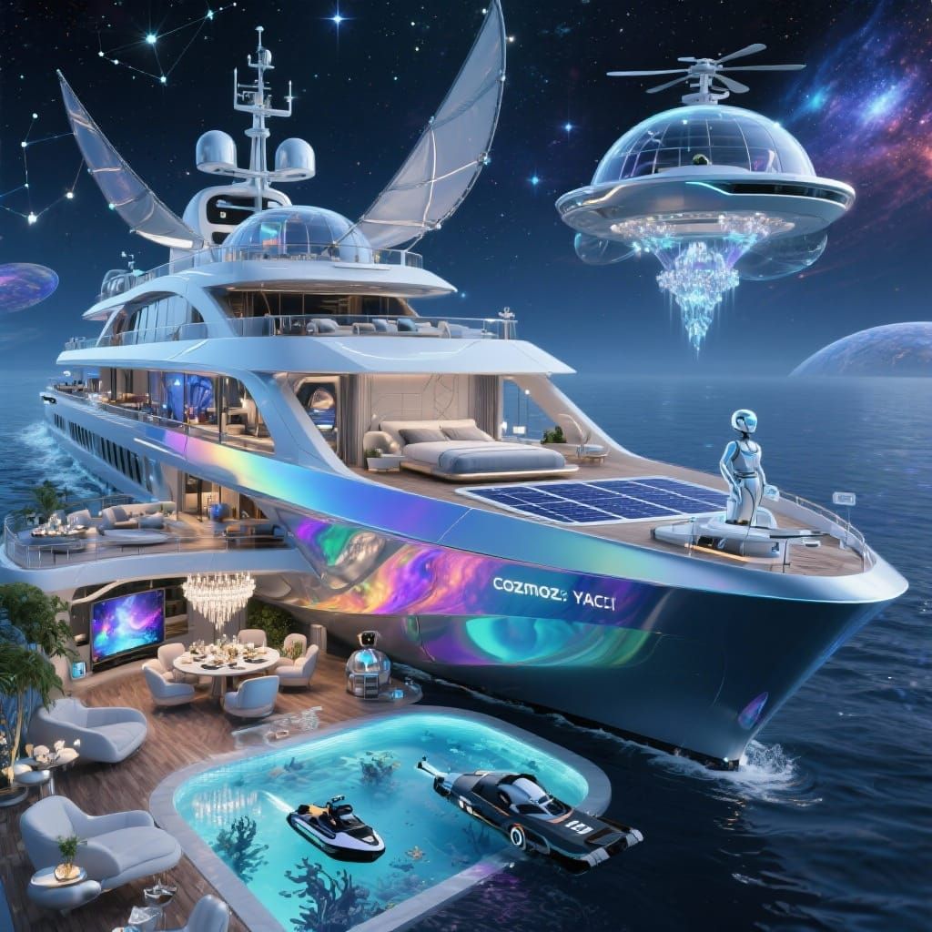 Futuristic Cozmoz Yacht: Cosmic Luxury Redefined