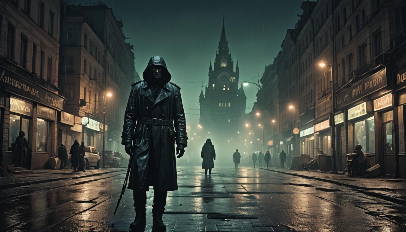 Night Watcher in Dark Moscow, Gothic Fantasy