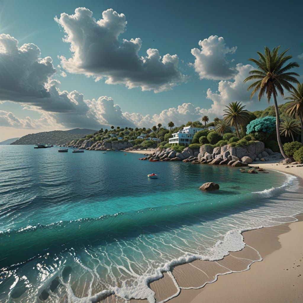 Tropical Bodrum Beach with Turquoise Waters