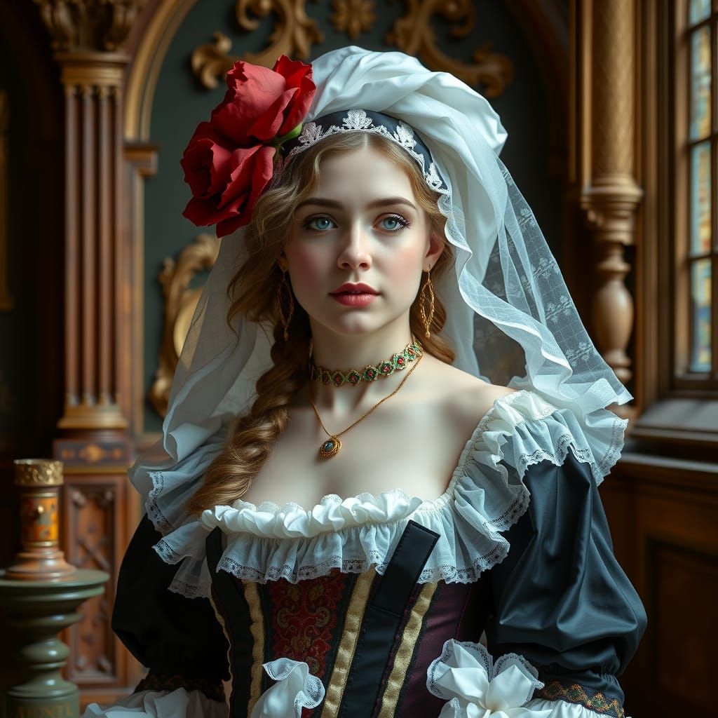 Baroque Gothic Woman Portrait