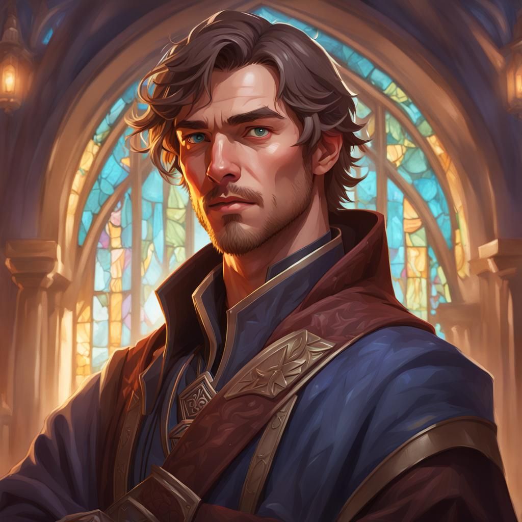 Wizard School Students Portrait in Art Nouveau Style