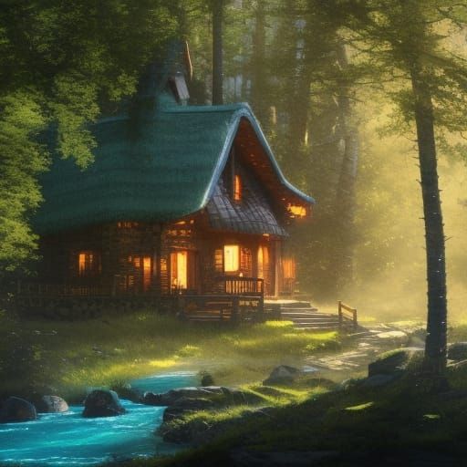 Magical Cottagecore House in Enchanted Forest