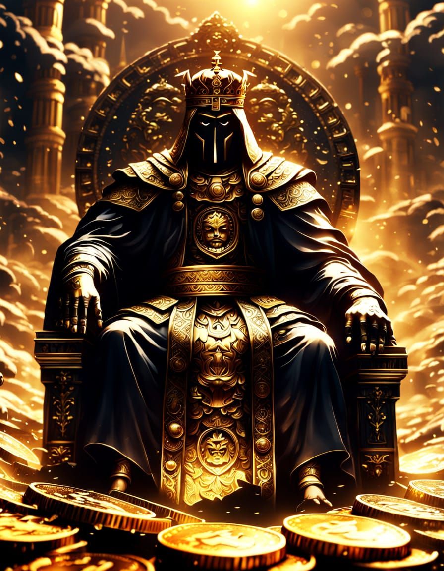 Obsidian Coin: Golden Hue With Mysterious Emperor