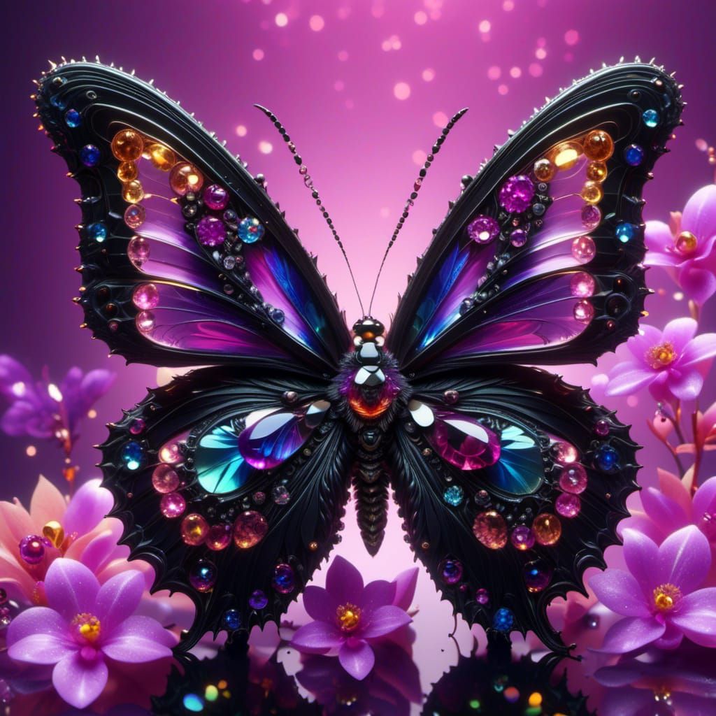 Black Butterfly Bling
