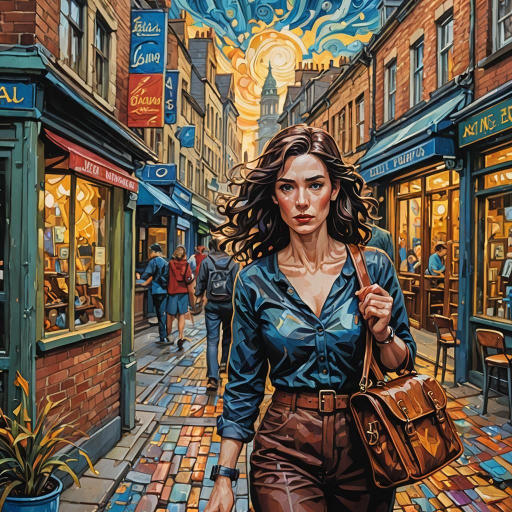 Expressionist Satchel: A Neo-Impressionist Oil Painting