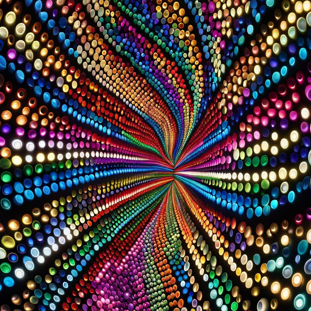 Colorful Eye Wall with Volumetric Lighting