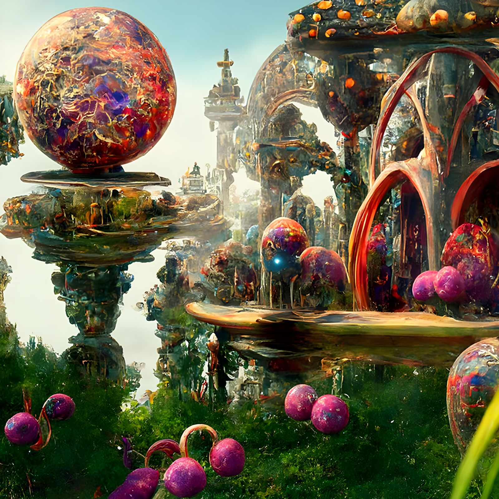Cosmic Spheres Kingdom in a Surreal Dimension