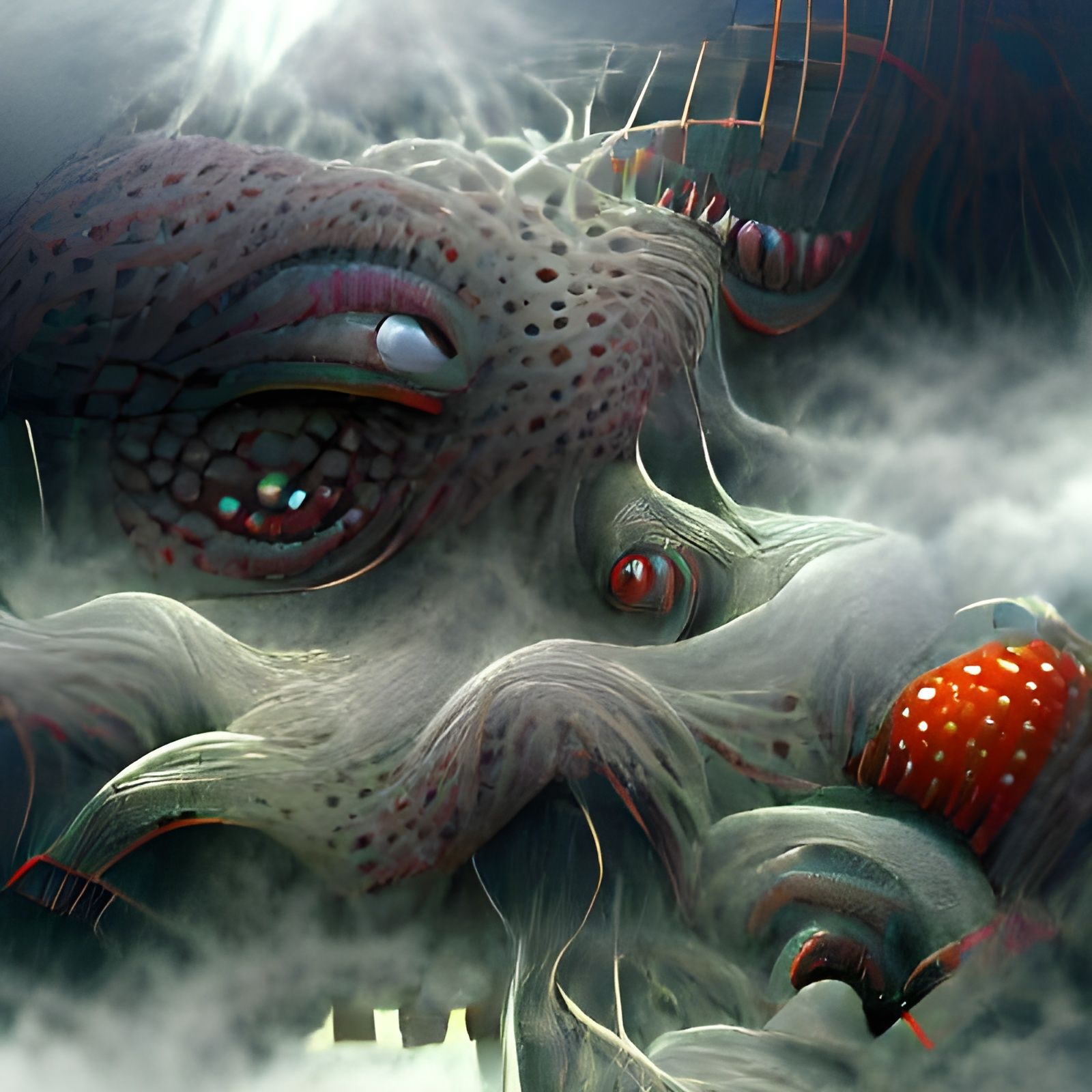 Terrifying Tentacled Creature Looms Over City