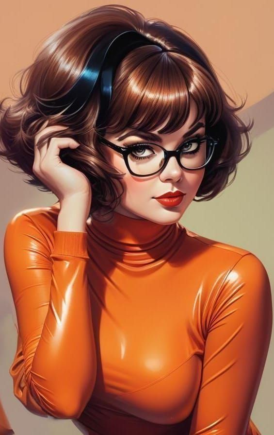 Velma Dinkley Portrait in Cartoon XL Filter Style