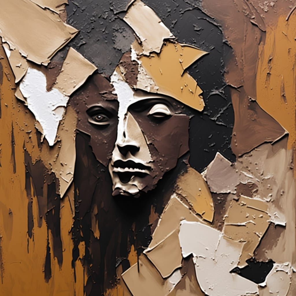Haunting Figure Emerging from Earthy Tones