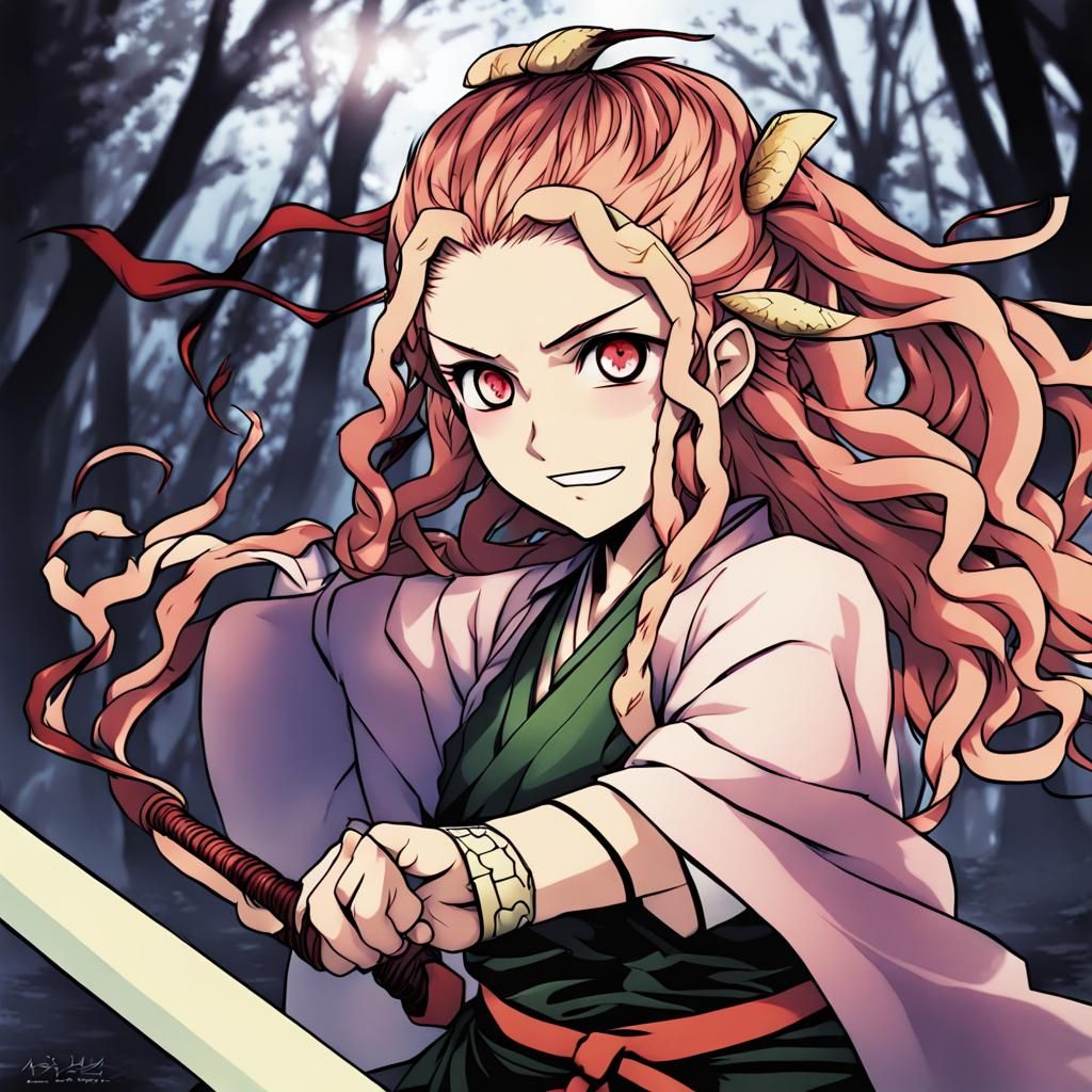 Dynamic Anime Character in Manga Style