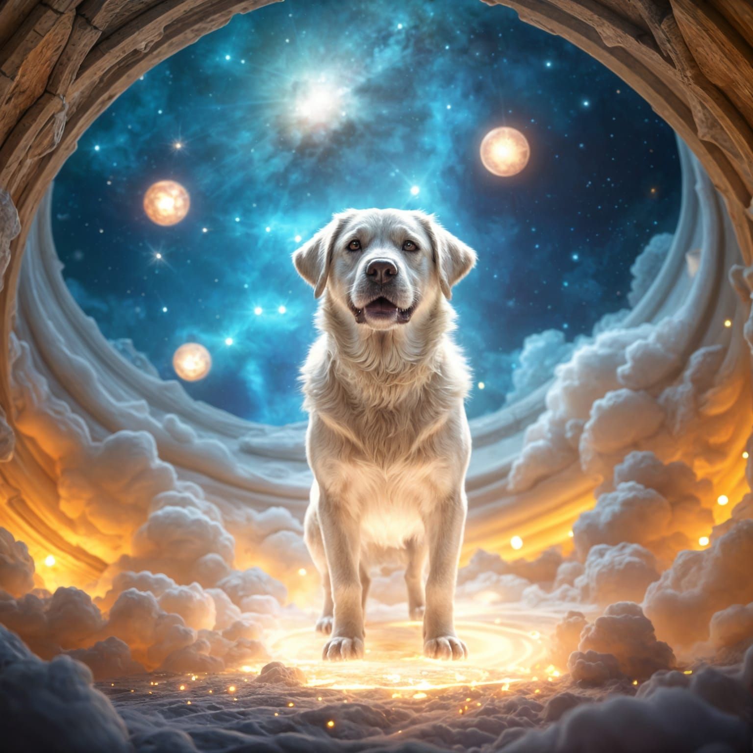 Labrador Transforms in Cosmic Healing Chamber