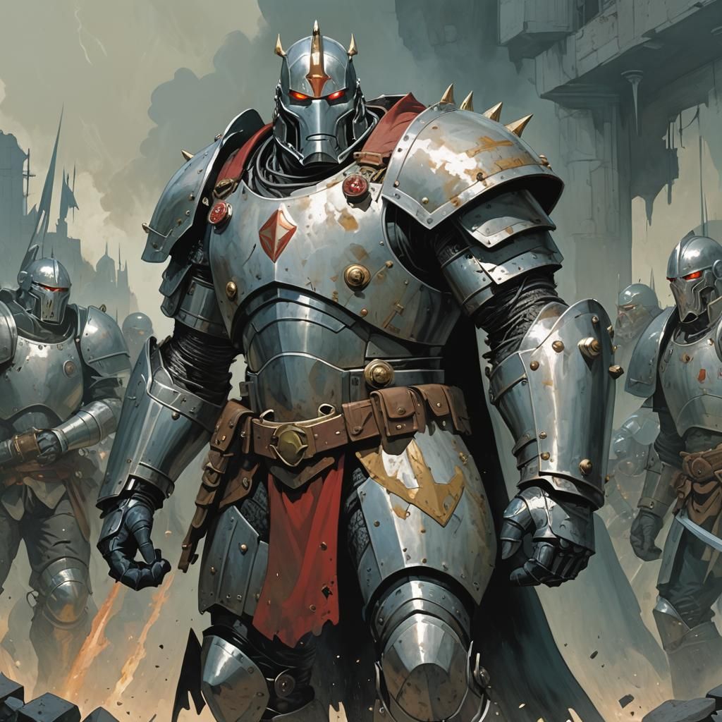 Armored Warrior and Ironhide Mole, Comic Book Art