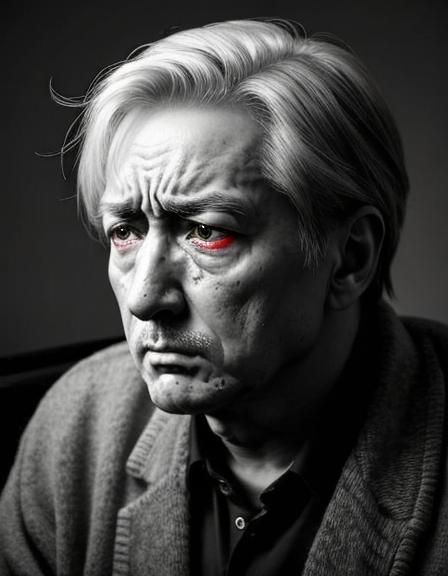 Monochrome Portrait Evokes Sadness