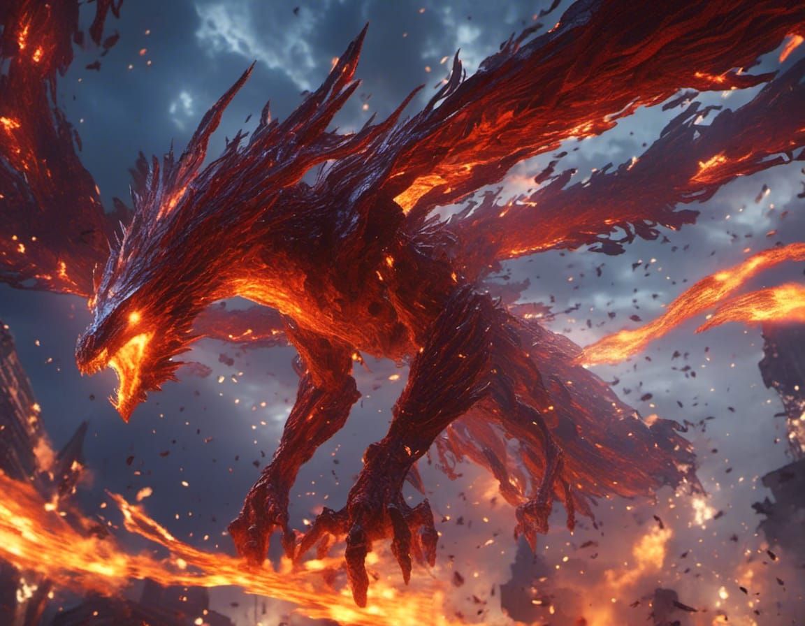 Fiery Angel of Redemption Over Sinful Land