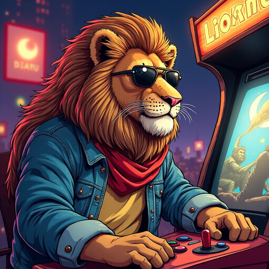 Retro Lion King Gamer