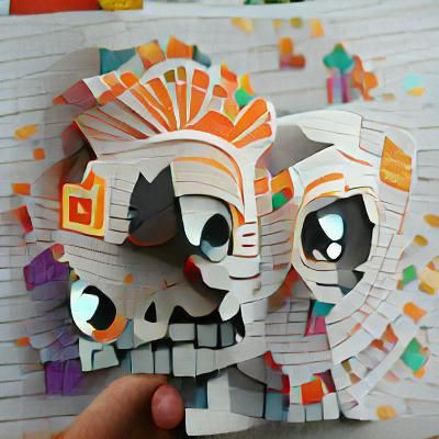 Dia de los Muertos Papercraft Art