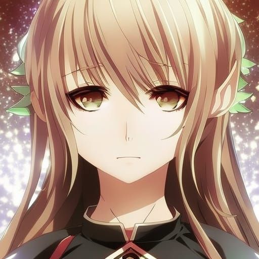 Green-Eyed Anime Girl in Manga Style